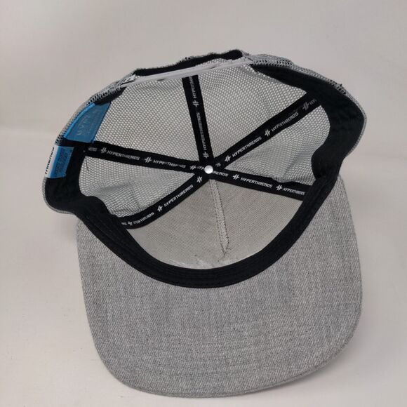 Hyper Threads Snapback Trucker Hat Gray One Size Adjustable Mesh Back 6 Panel - Picture 6 of 8
